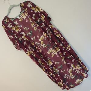 Duster Floral Sheer Kimono Cardigan size‎ 0X/1X